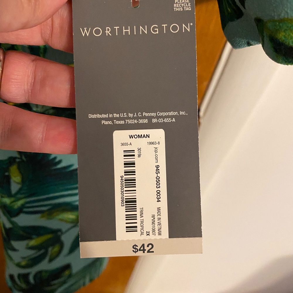 🌴NWT WORTHINGTON Beautiful Blouse - Picture 3 of 4